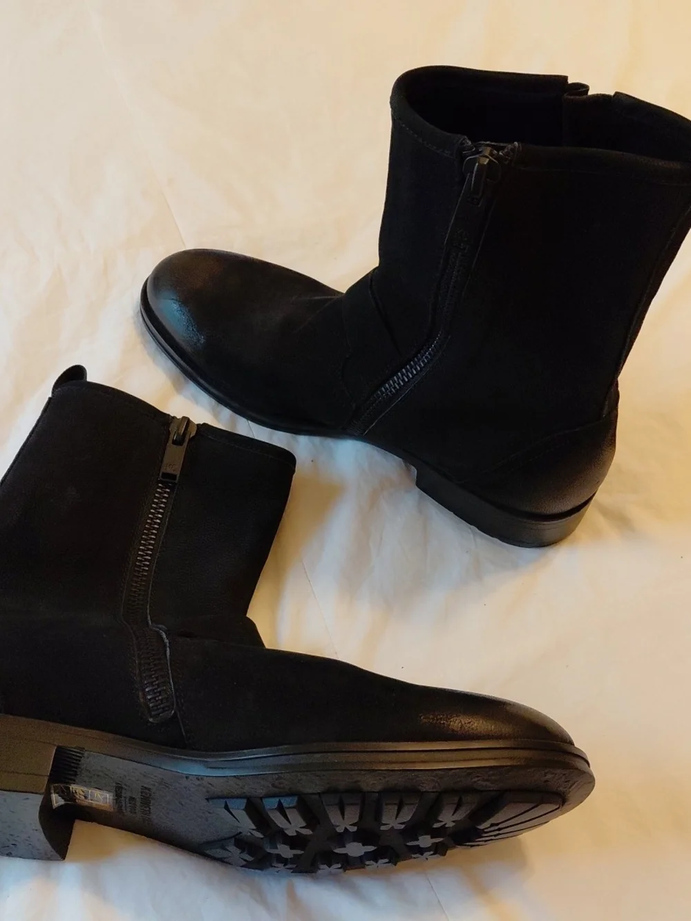 Kenneth Cole New York Men's Hugh Boot C Leather Moto NWOB 9.5 Black
